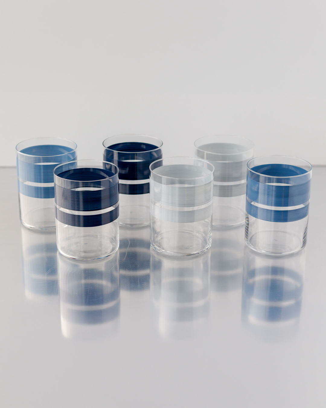 Vasos Portofino Moonlight · cristalería pintada a mano por Los Vasos de Agua Clara