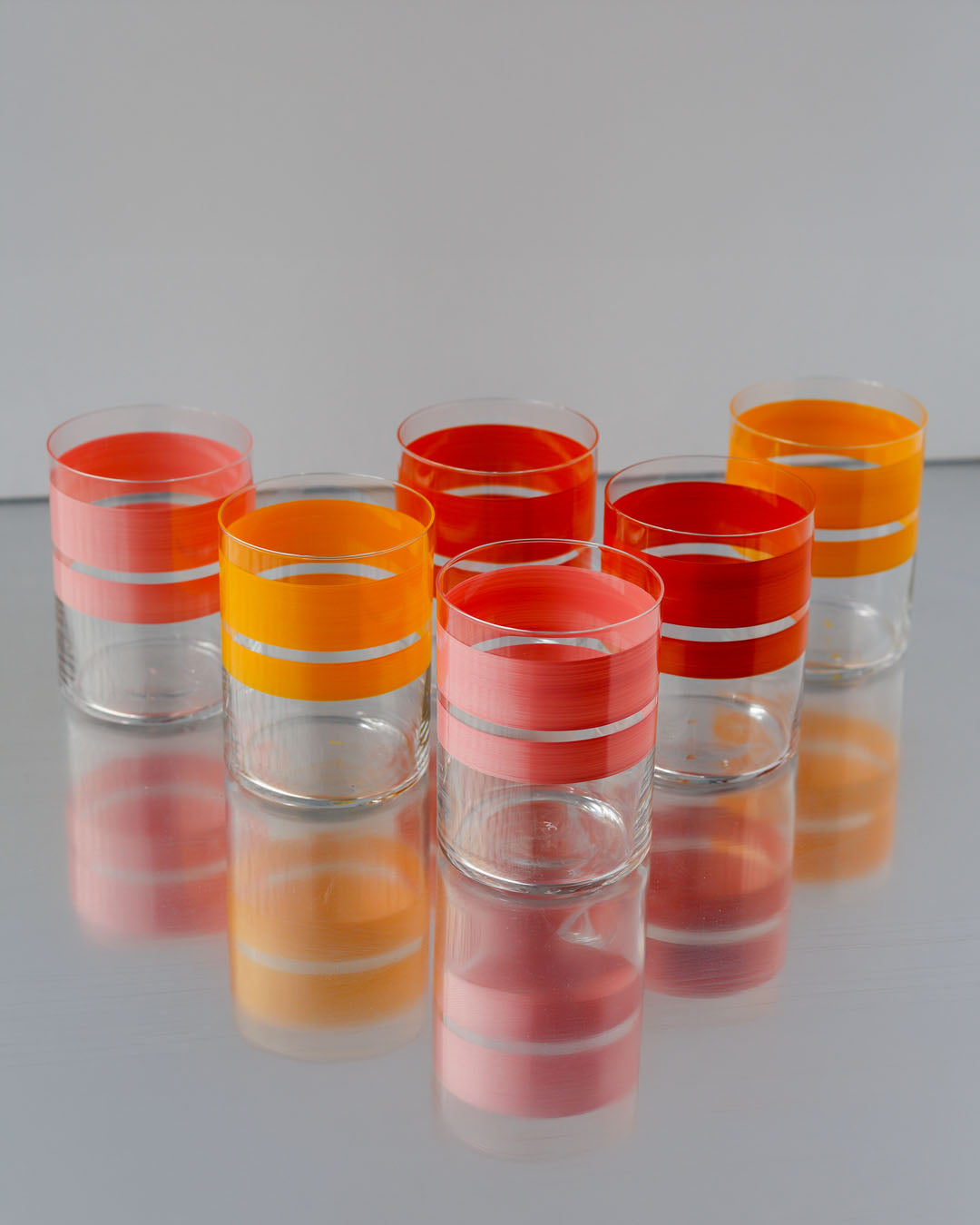 Vasos Portofino Sunrise · cristalería pintada a mano por Los Vasos de Agua Clara