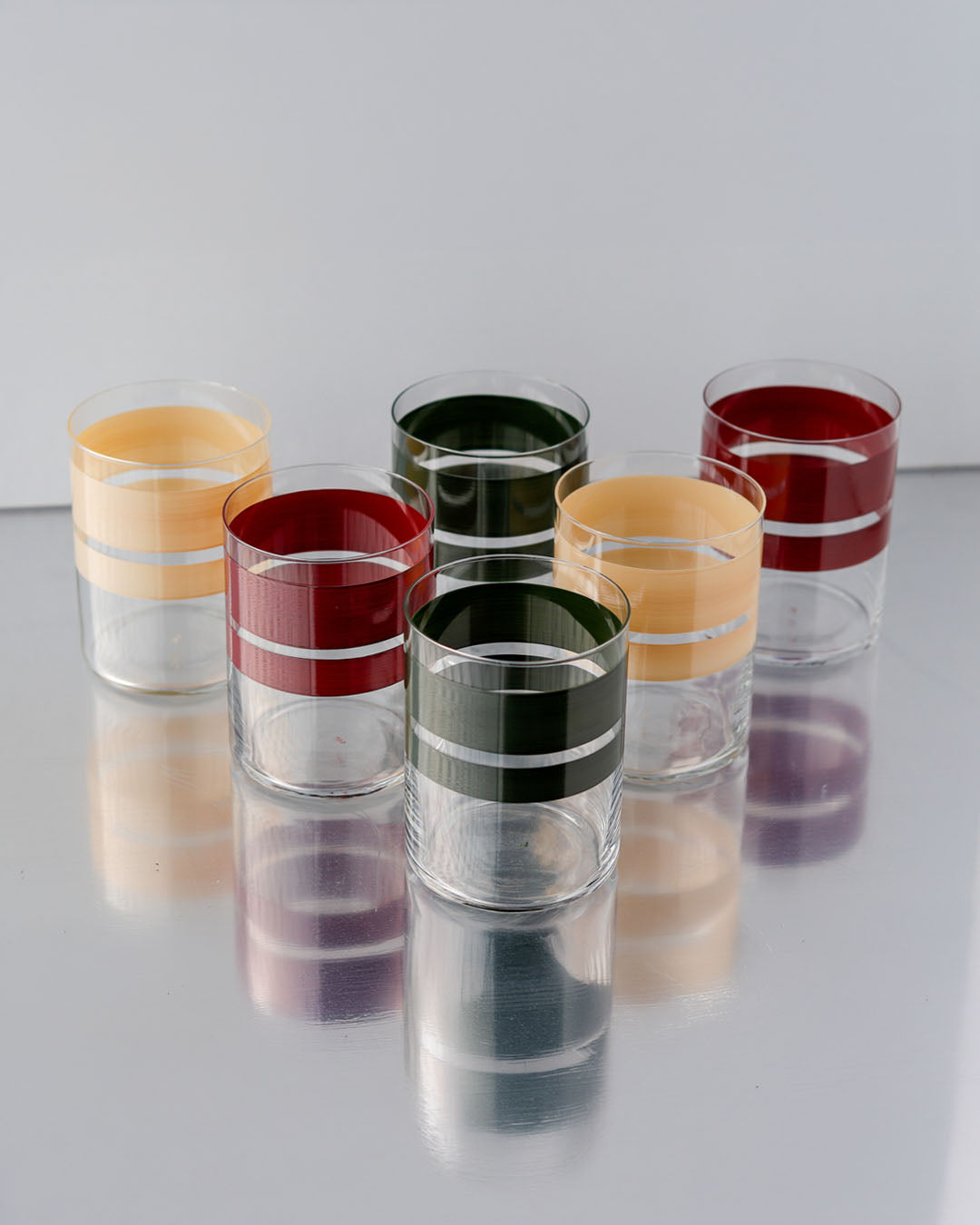 Vasos Portofino Sunset · cristalería pintada a mano por Los Vasos de Agua Clara