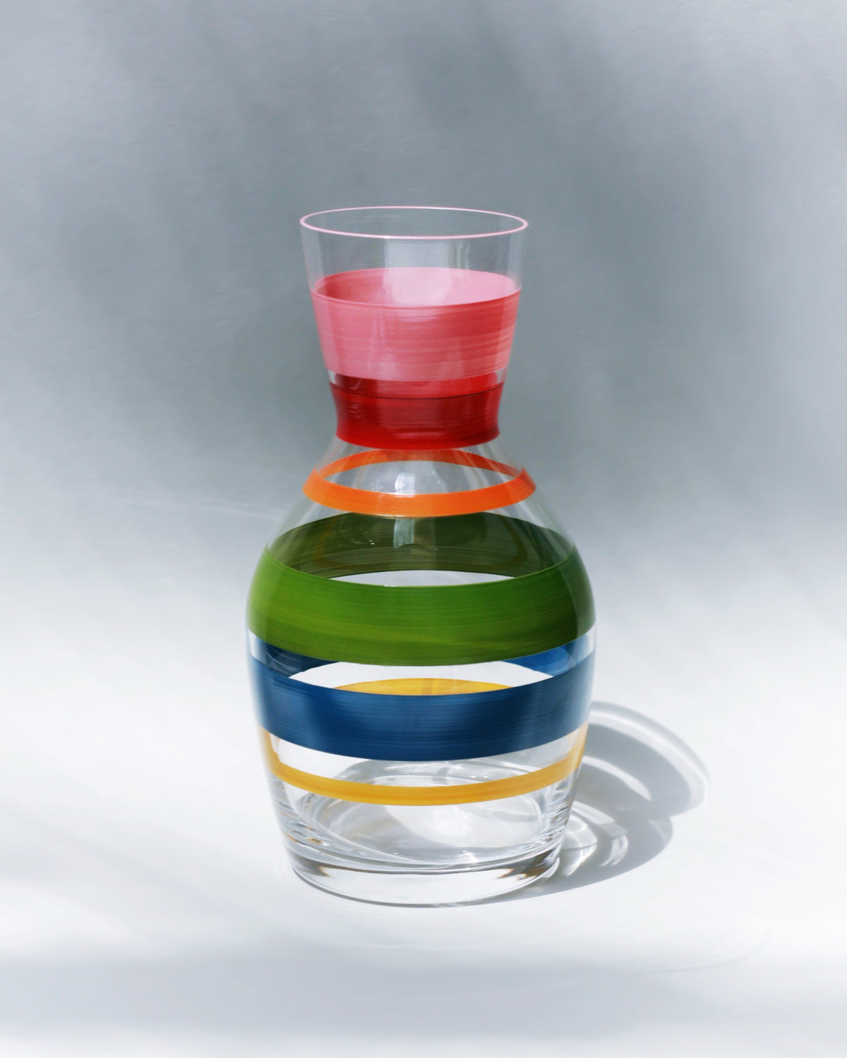 Carafe Portofino · cristalería pintada a mano, vista 2 · Los Vasos de Agua Clara