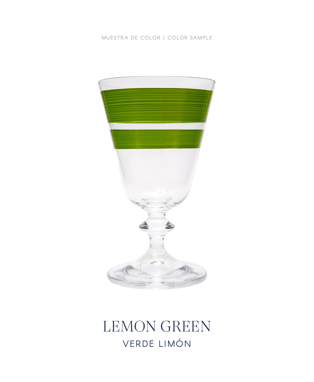 Melides Jug · glassware hand-painted in lime green · Los Vasos de Agua Clara
