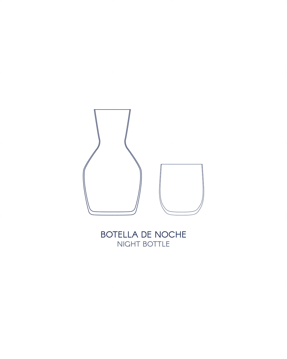 Melides Bedside Carafe · hand-painted glassware, view 9 · Los Vasos de Agua Clara