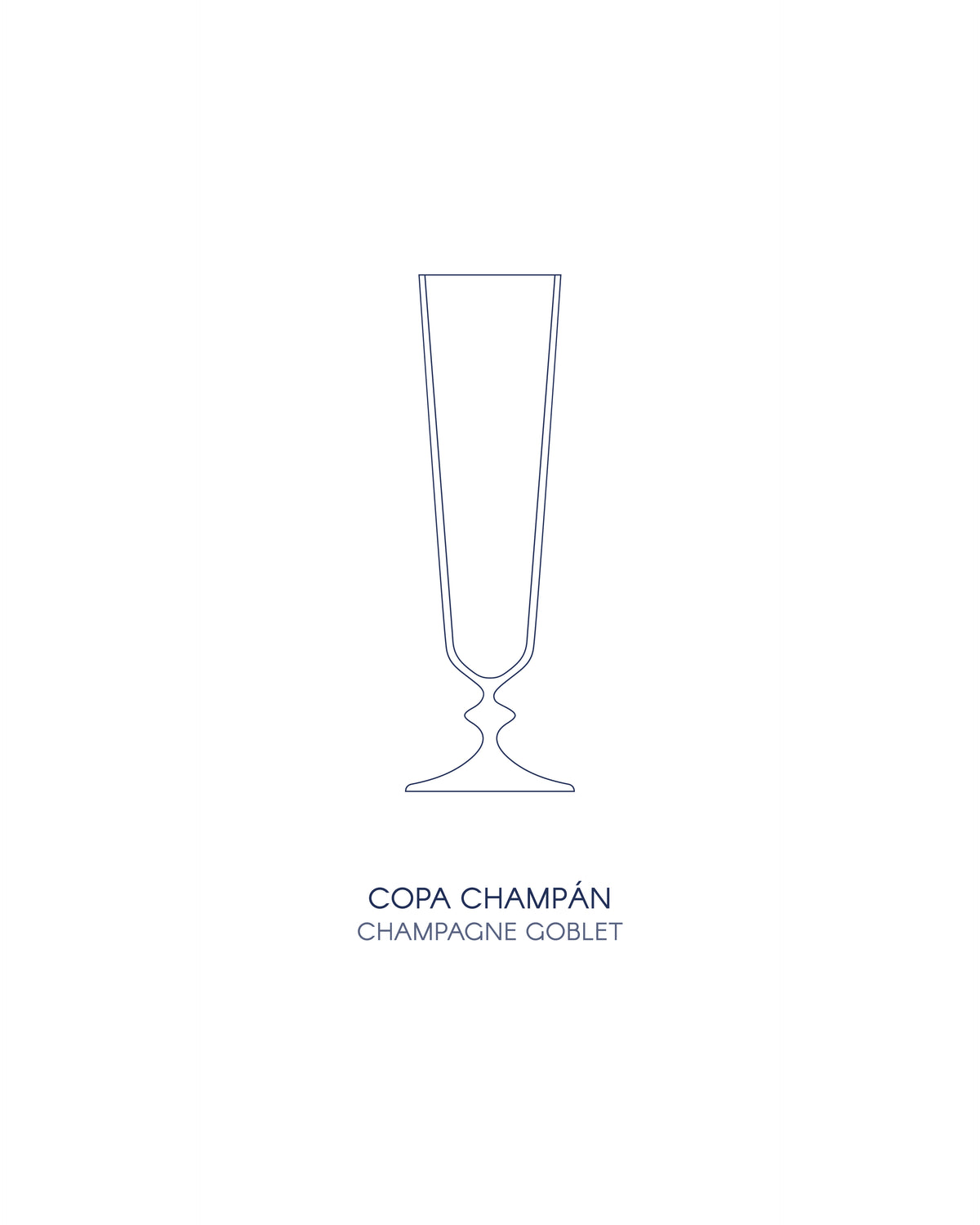 Milan Bicolor Champagne Glasses · hand-painted glassware, view 4 · Los Vasos de Agua Clara