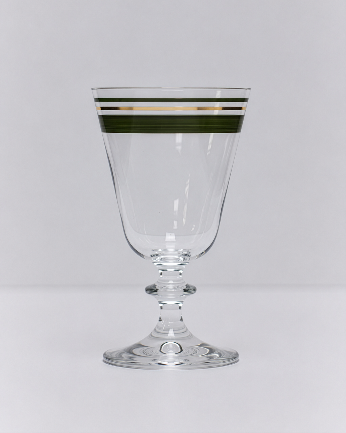 Paris Wine Glasses · glassware hand-painted in forest green · Los Vasos de Agua Clara
