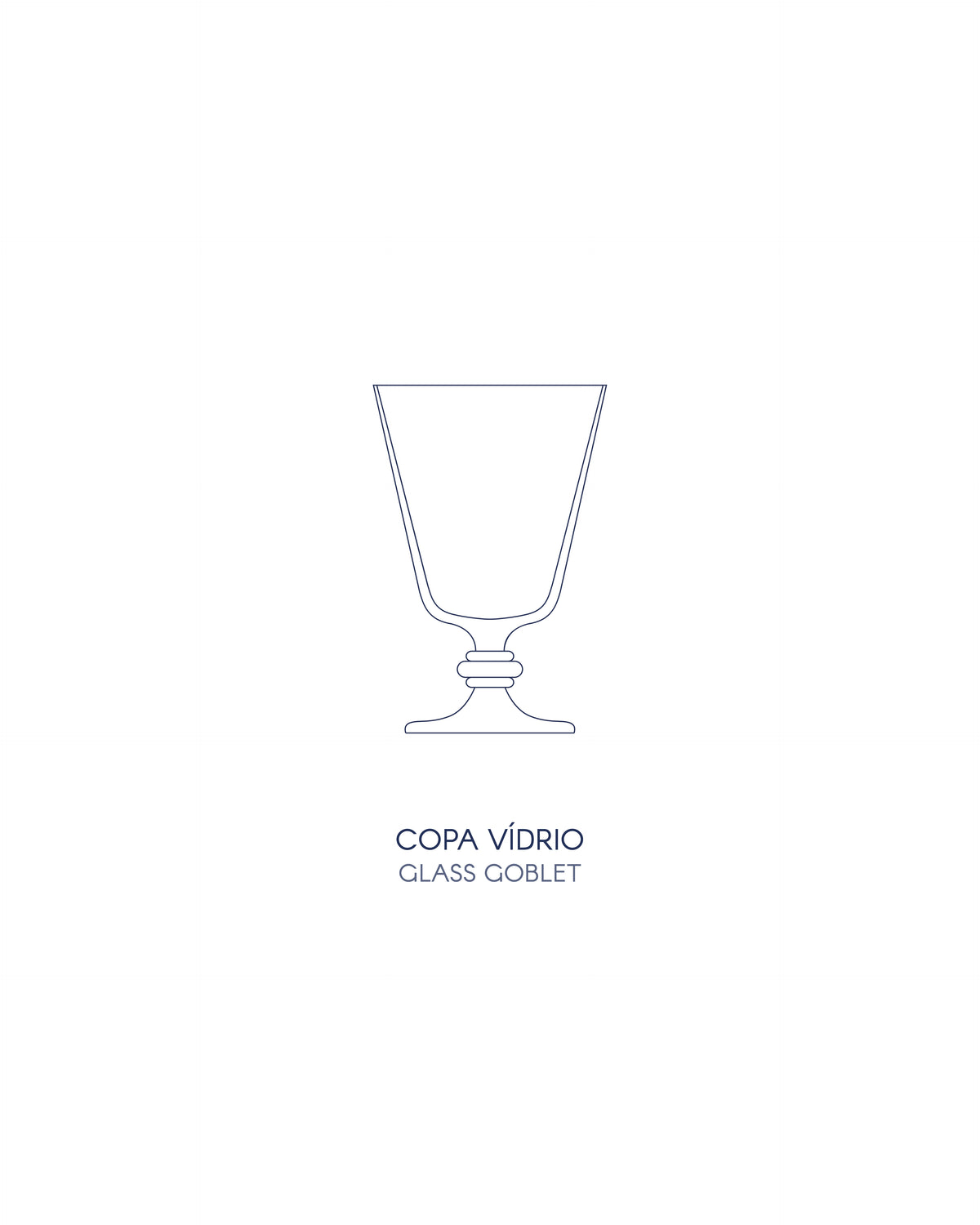 Copas Delft · cristalería pintada a mano, vista 8 · Los Vasos de Agua Clara