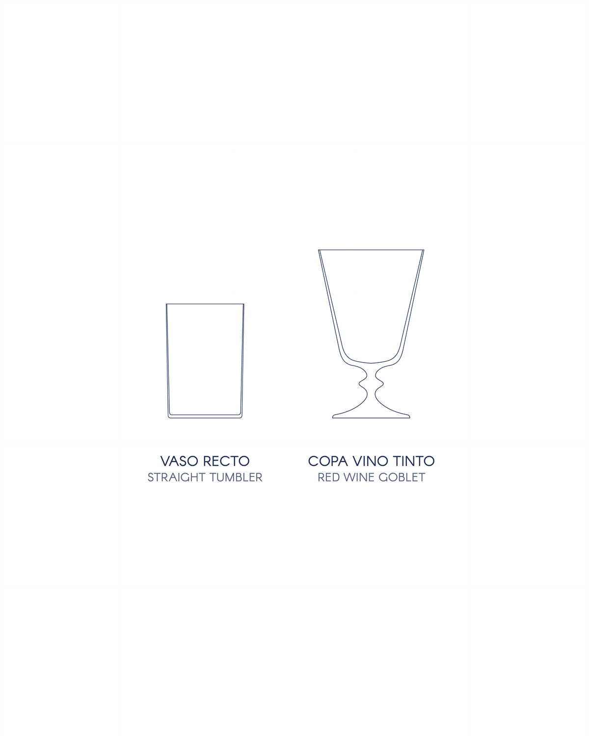 Vasos Melides y Copas Monterrey · cristalería pintada a mano, vista 7 · Los Vasos de Agua Clara