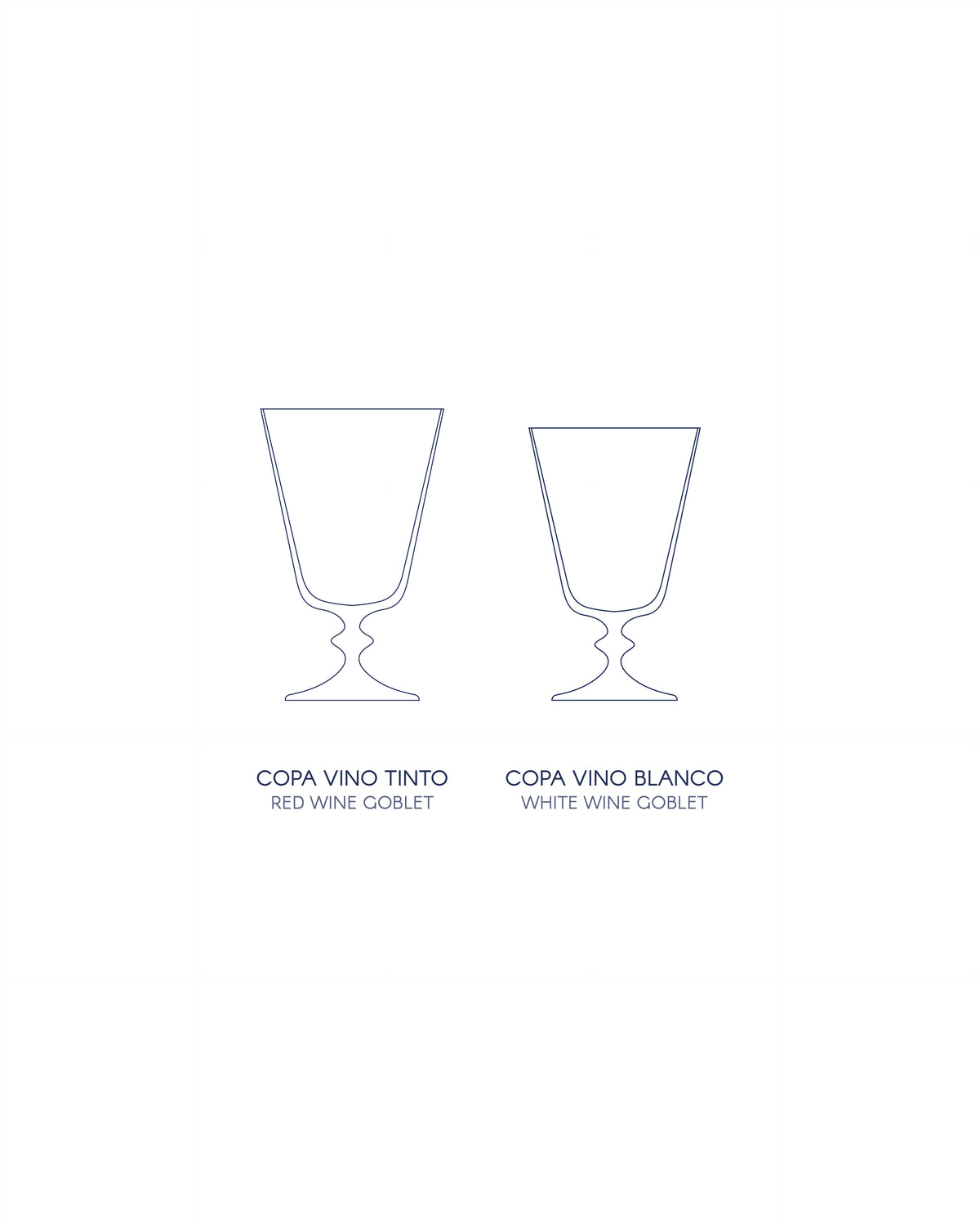 Paris Wine Glasses · hand-painted glassware, view 13 · Los Vasos de Agua Clara