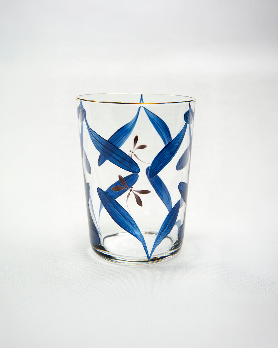 Melides Autumn Tumblers · hand-painted glassware, view 3 · Los Vasos de Agua Clara