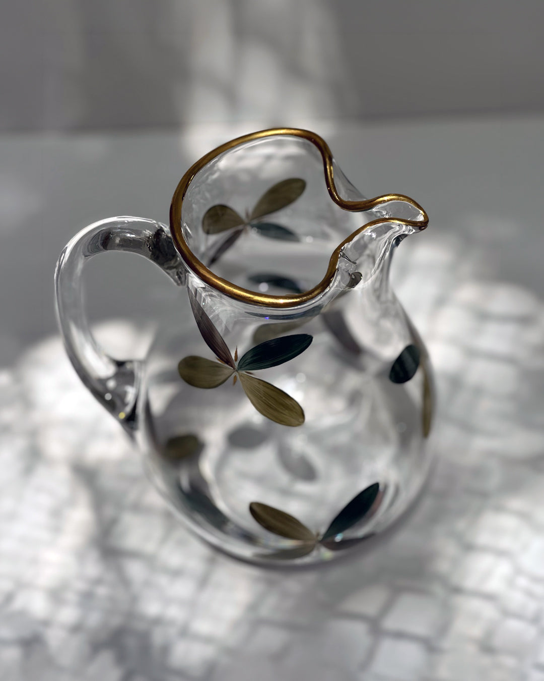 Holland Jug & Tumblers · hand-painted glassware, view 6 · Los Vasos de Agua Clara