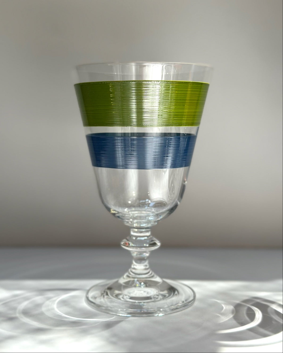 Portofino Wine Glasses · hand-painted glassware, view 6 · Los Vasos de Agua Clara