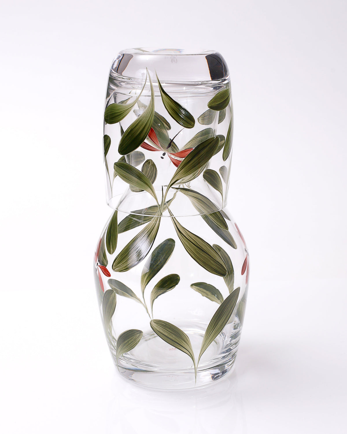 Melides Bedside Carafe · hand-painted glassware, view 6 · Los Vasos de Agua Clara
