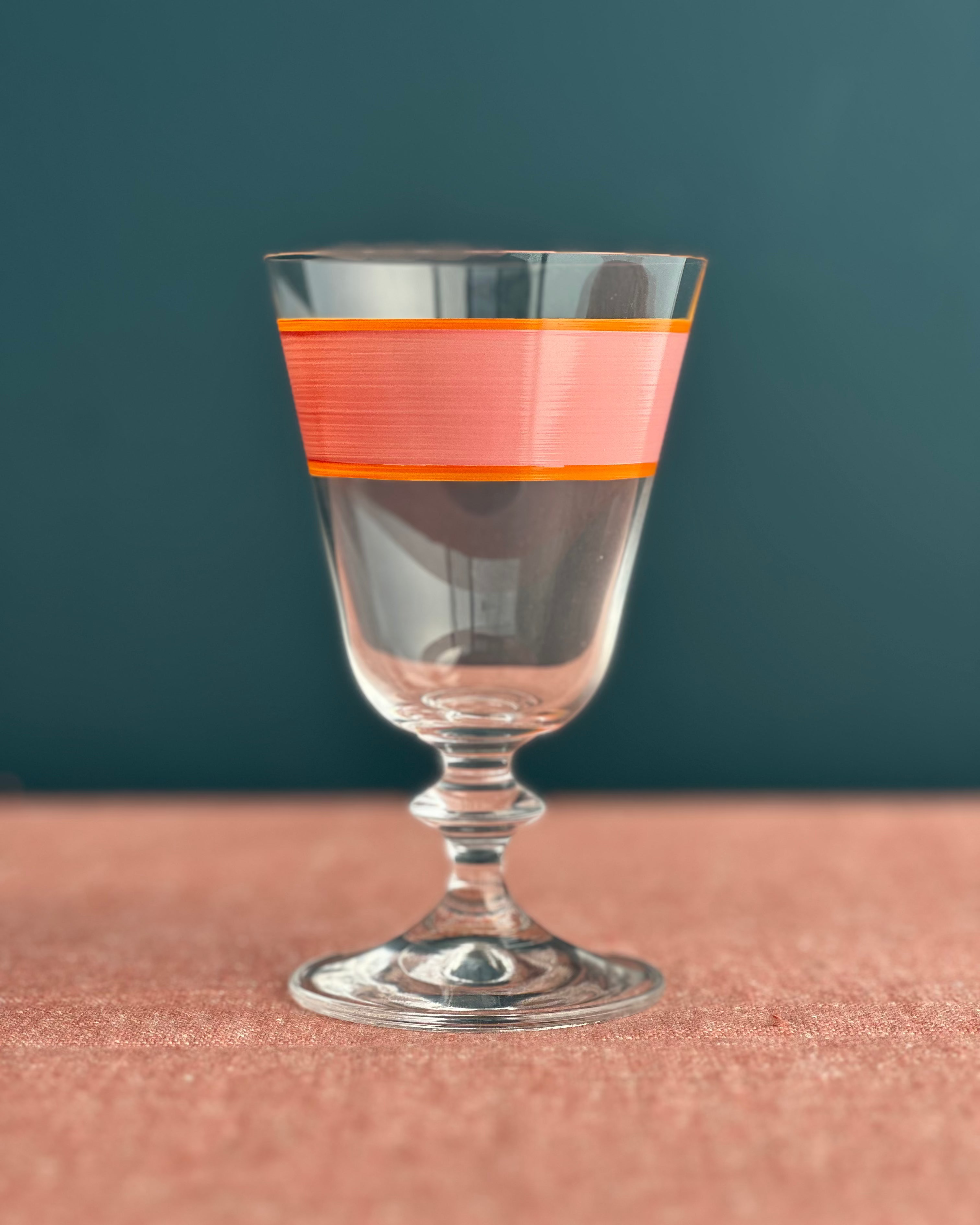 Oaxaca Portofino Wine Glasses · hand-painted glassware, view 3 · Los Vasos de Agua Clara