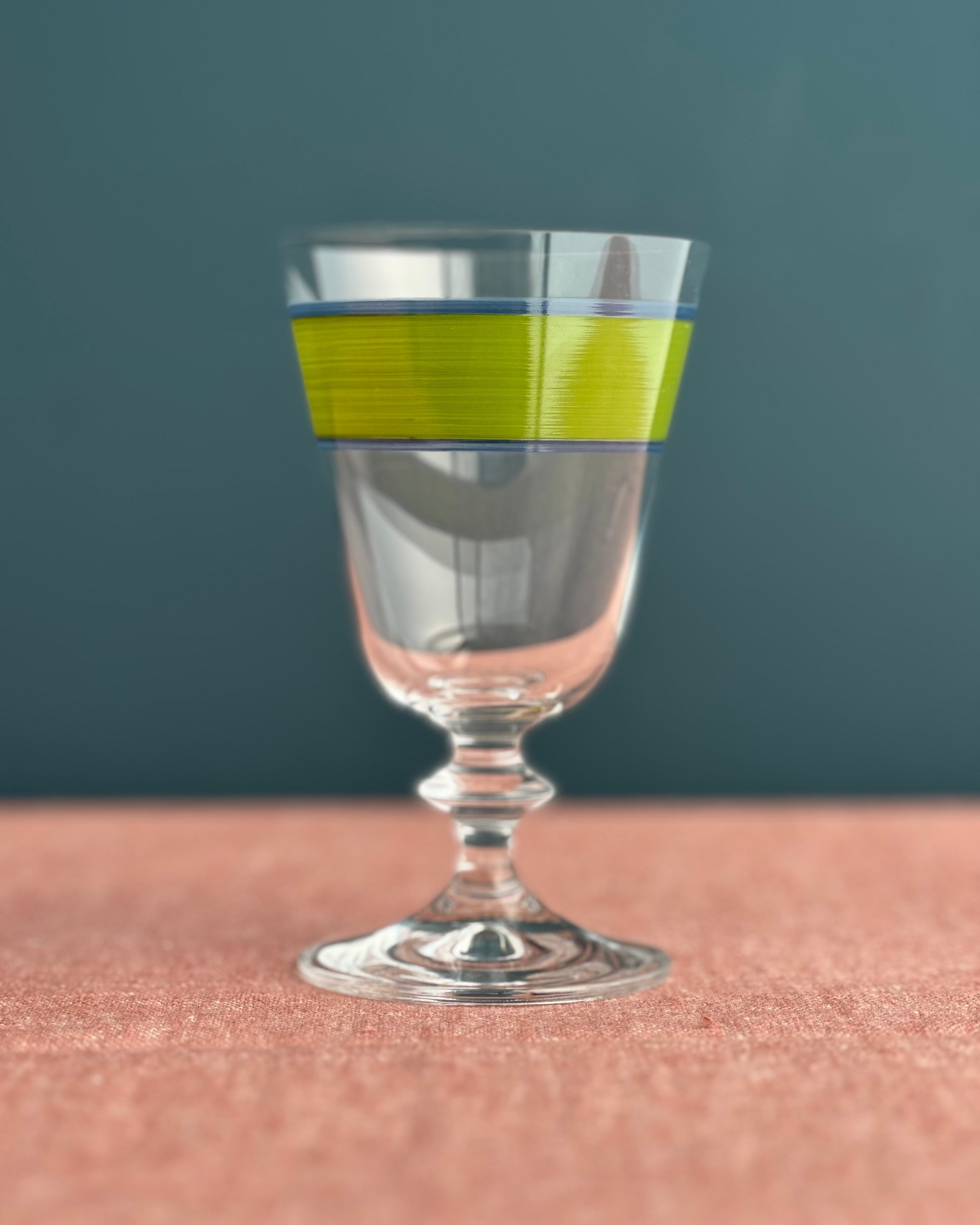 Oaxaca Portofino Wine Glasses · hand-painted glassware, view 6 · Los Vasos de Agua Clara