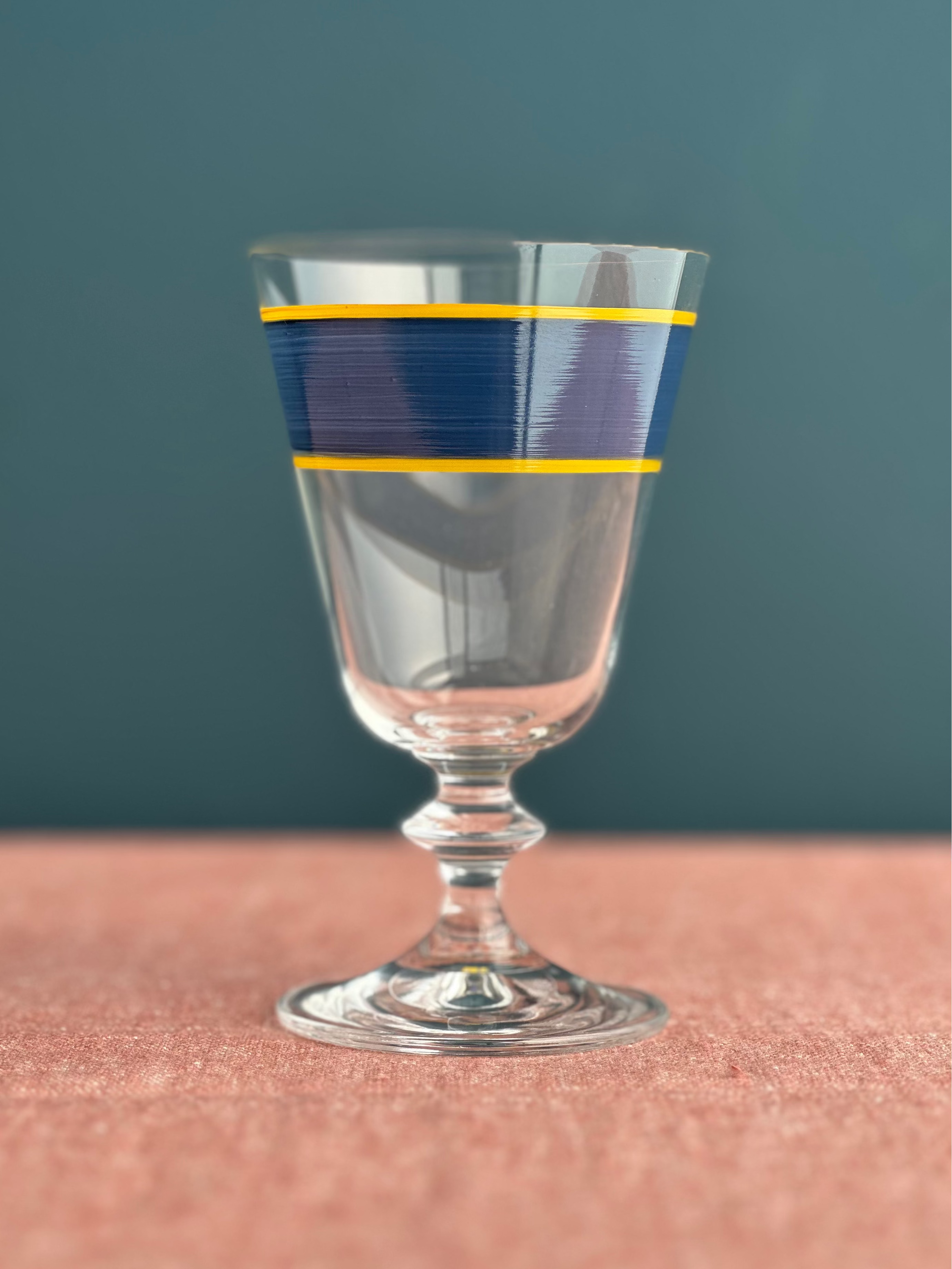 Oaxaca Portofino Wine Glasses · hand-painted glassware, view 7 · Los Vasos de Agua Clara