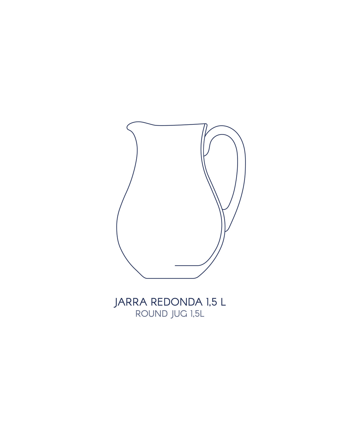 Saanen Jug · hand-painted glassware, view 6 · Los Vasos de Agua Clara