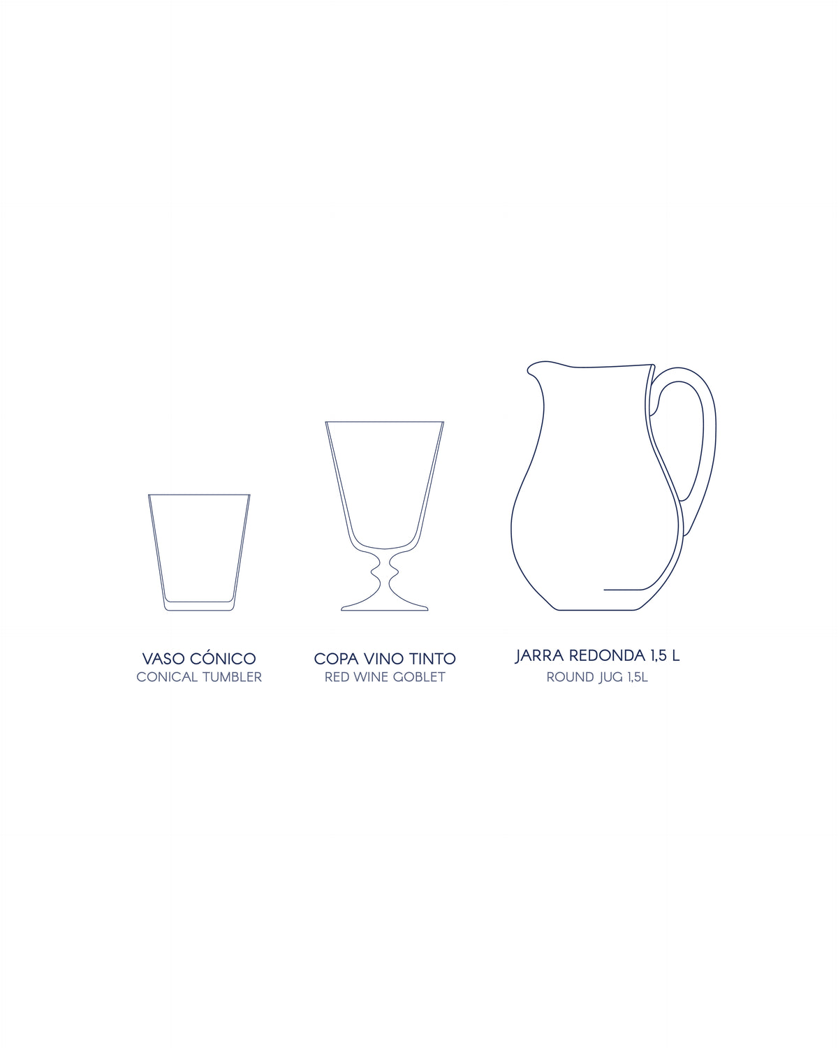Set Holland - París · cristalería pintada a mano, vista 7 · Los Vasos de Agua Clara
