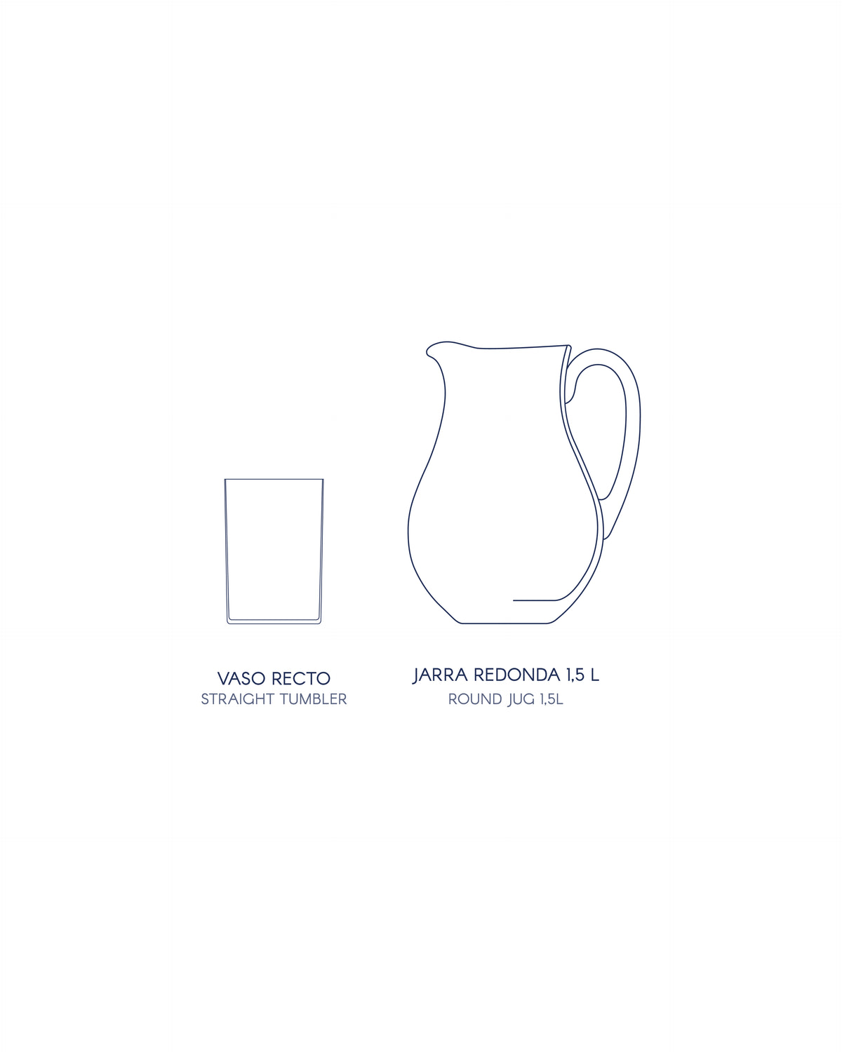 Saint Tropez II Jug & Oaxaca Tumblers · hand-painted glassware, view 11 · Los Vasos de Agua Clara