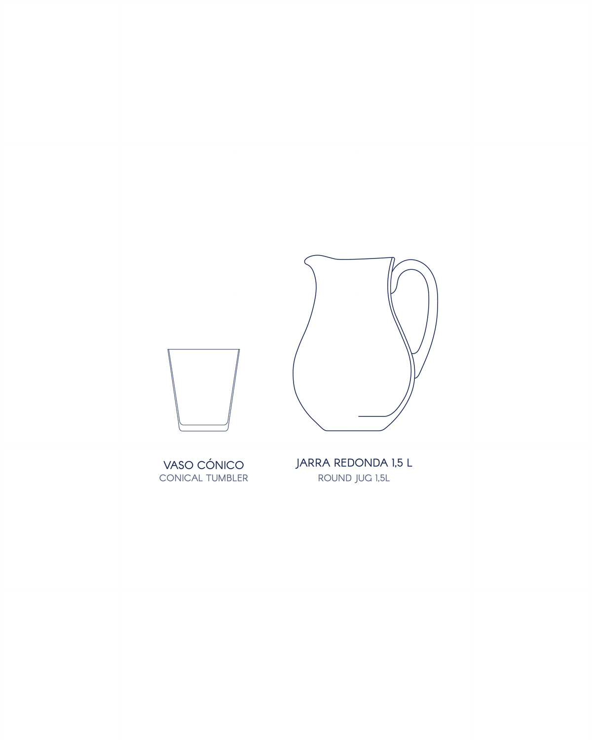 Holland Jug & Tumblers · hand-painted glassware, view 9 · Los Vasos de Agua Clara