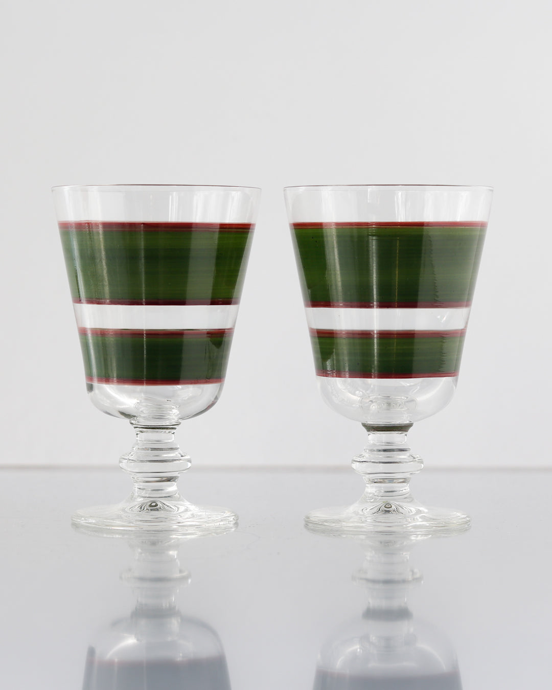 Oaxaca Tricolor Wine Glasses · hand-painted glassware, view 6 · Los Vasos de Agua Clara