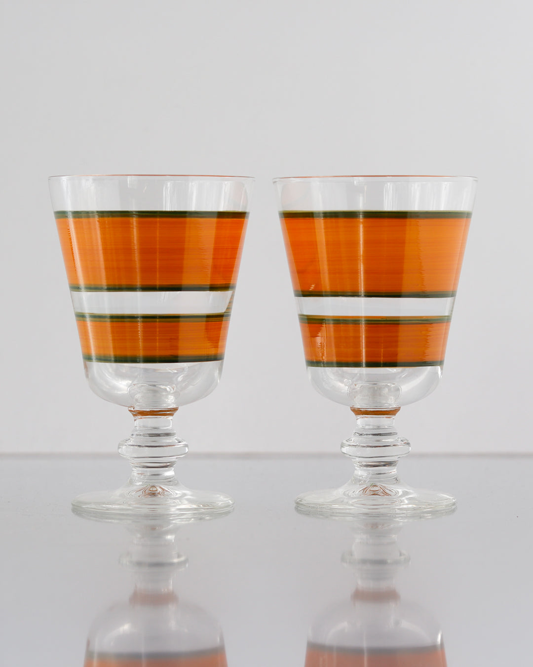Oaxaca Tricolor Wine Glasses · hand-painted glassware, view 7 · Los Vasos de Agua Clara