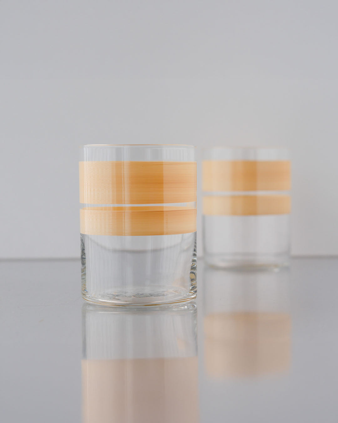 Portofino Sunset Tumblers · hand-painted glassware, view 5 · Los Vasos de Agua Clara