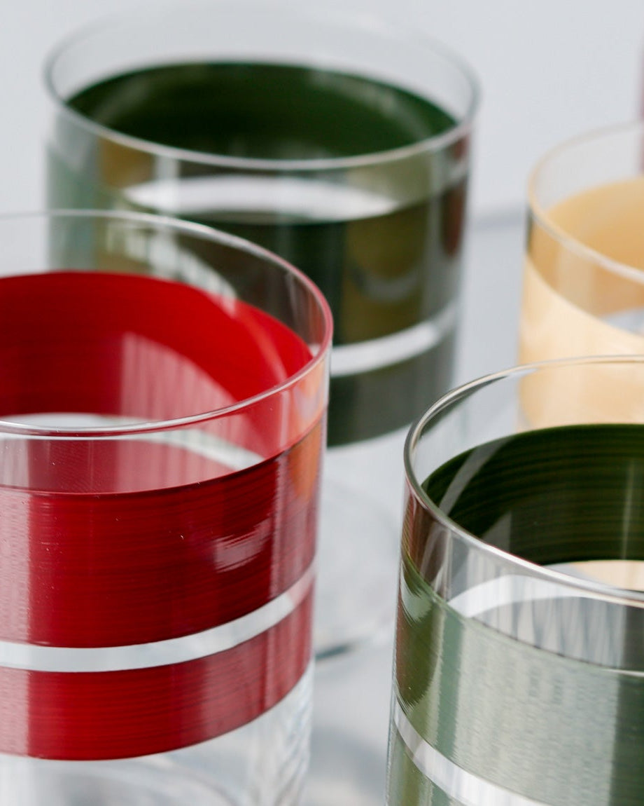 Portofino Sunset Tumblers · hand-painted glassware, view 8 · Los Vasos de Agua Clara
