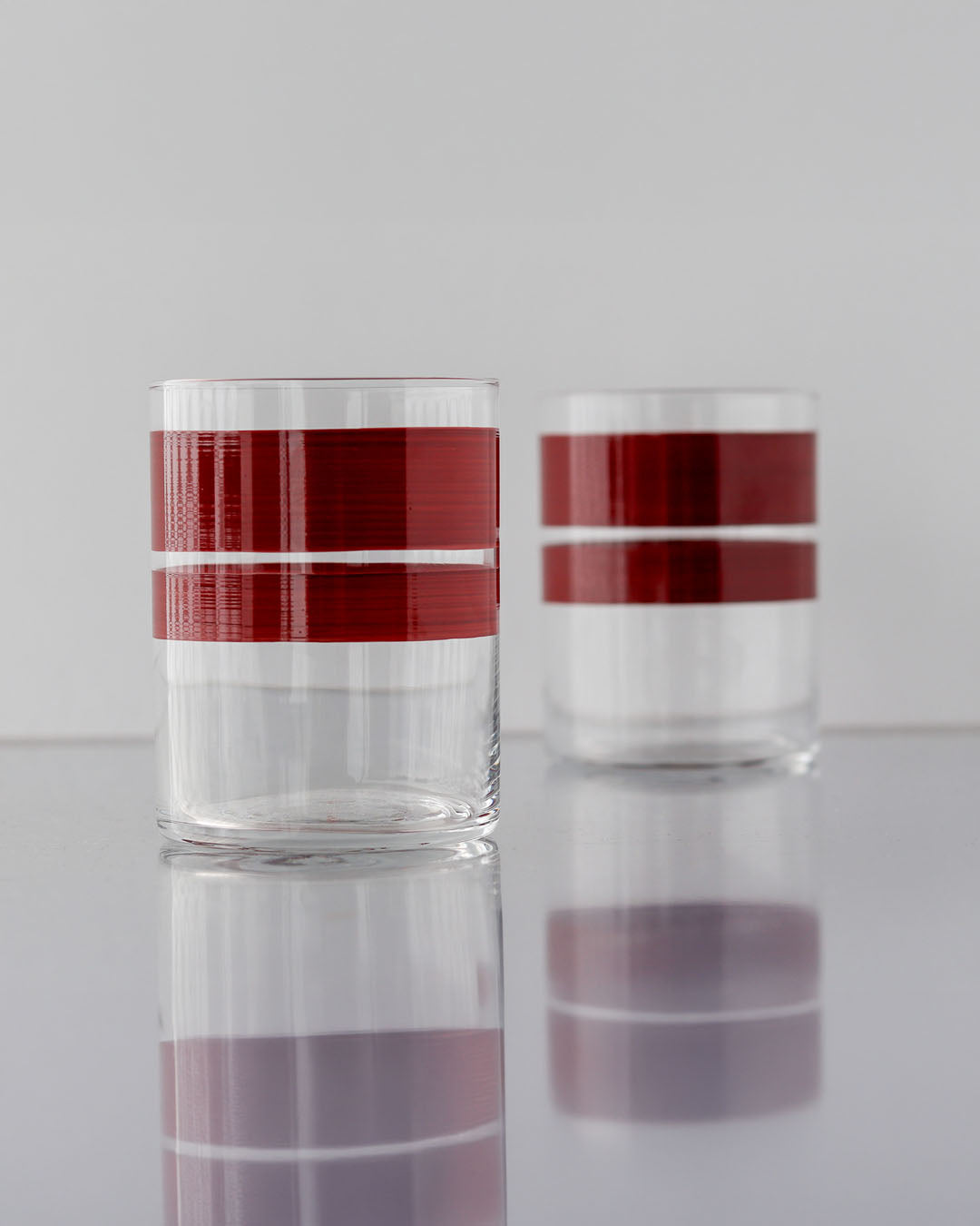 Portofino Moonlight Tumblers · hand-painted glassware, view 6 · Los Vasos de Agua Clara