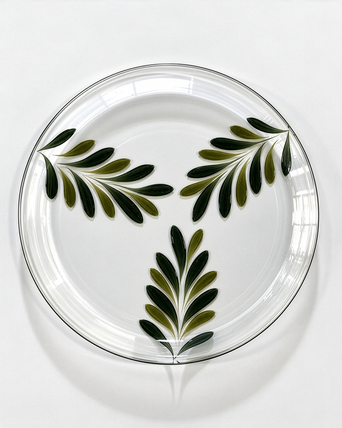 Jalisco Bread Plates · hand-painted glassware, view 3 · Los Vasos de Agua Clara
