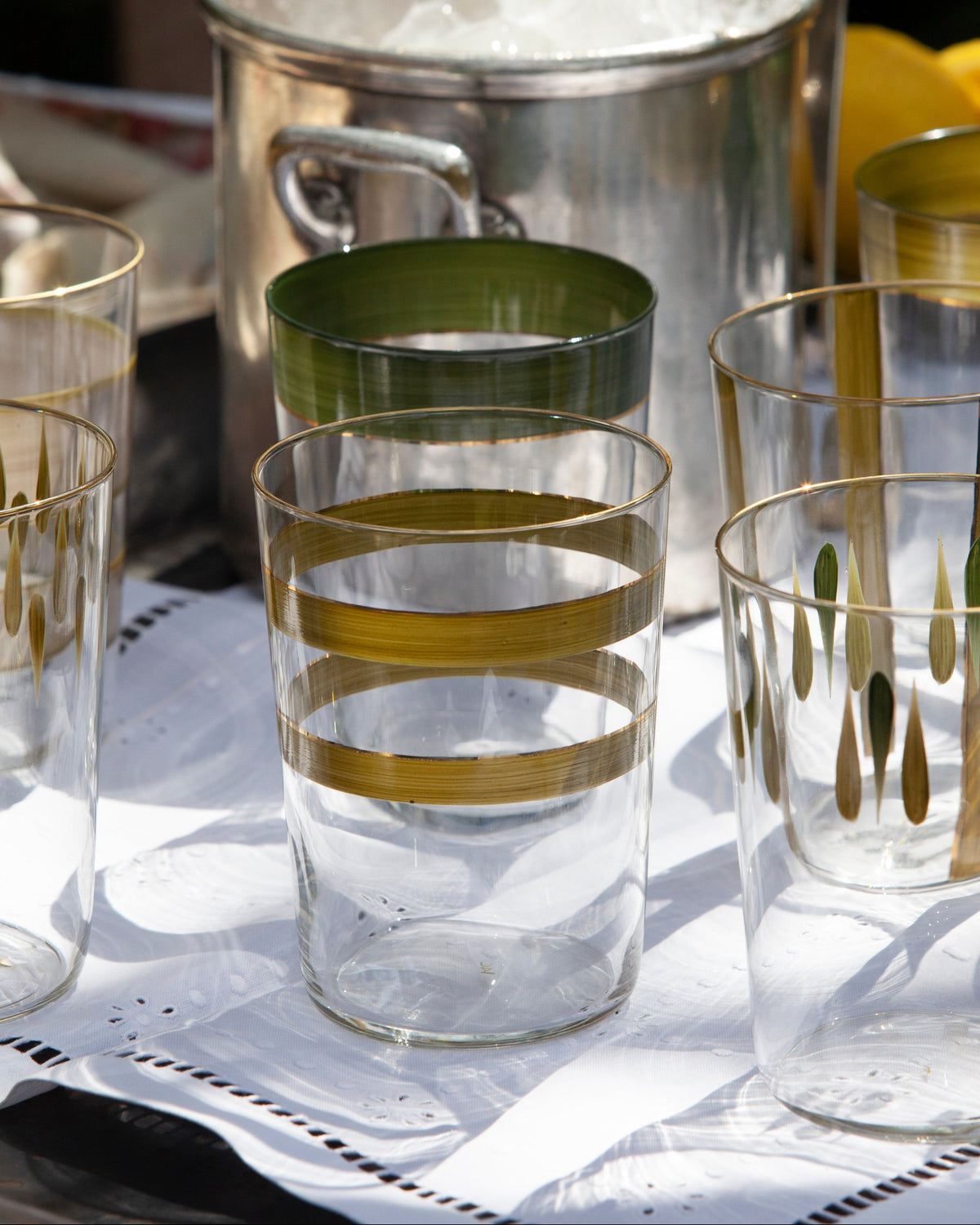 Soul Tumblers · hand-painted glassware, view 2 · Los Vasos de Agua Clara