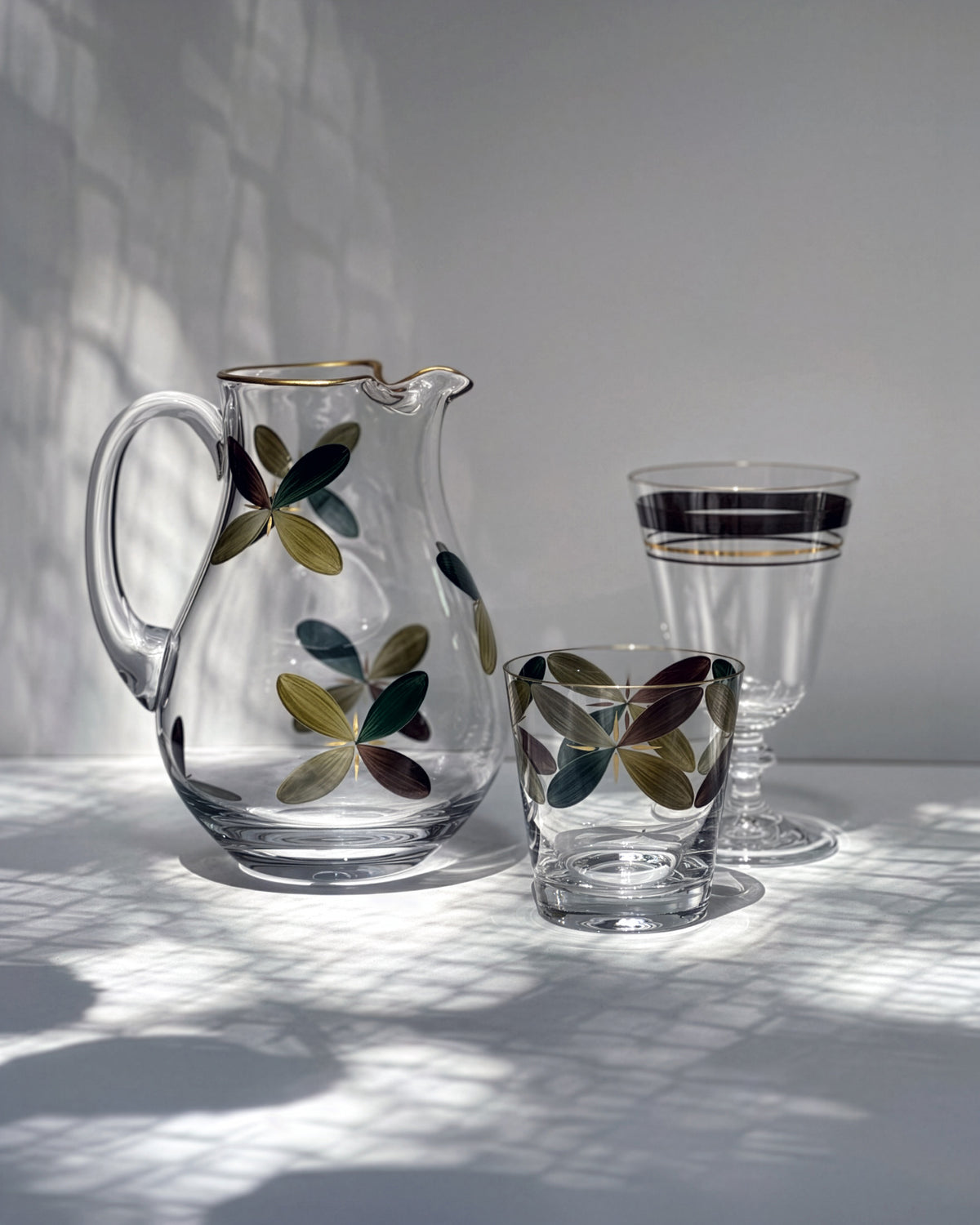 Holland & Paris Set · glassware hand-painted by Los Vasos de Agua Clara