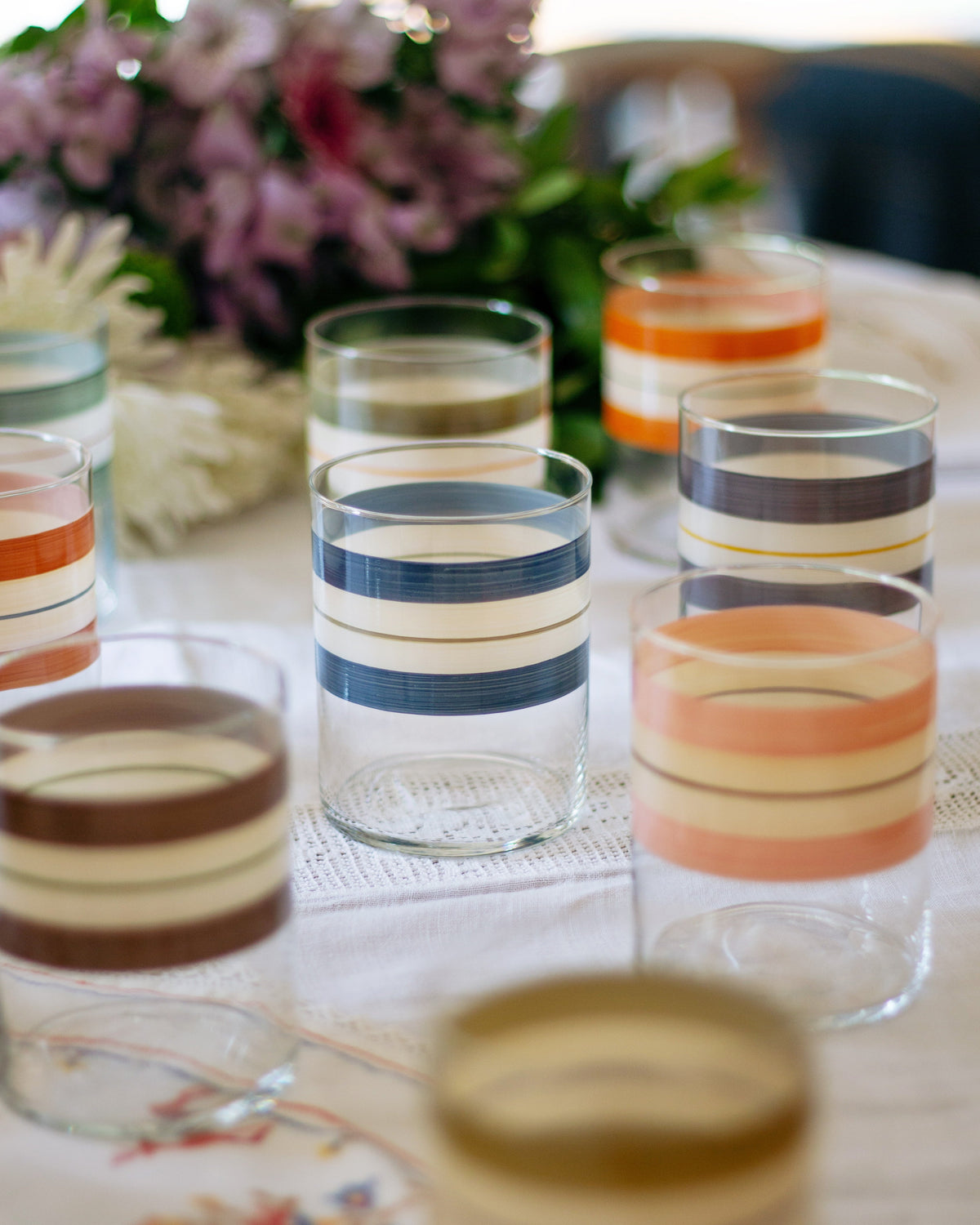 Siena Tumblers · glassware hand-painted by Los Vasos de Agua Clara