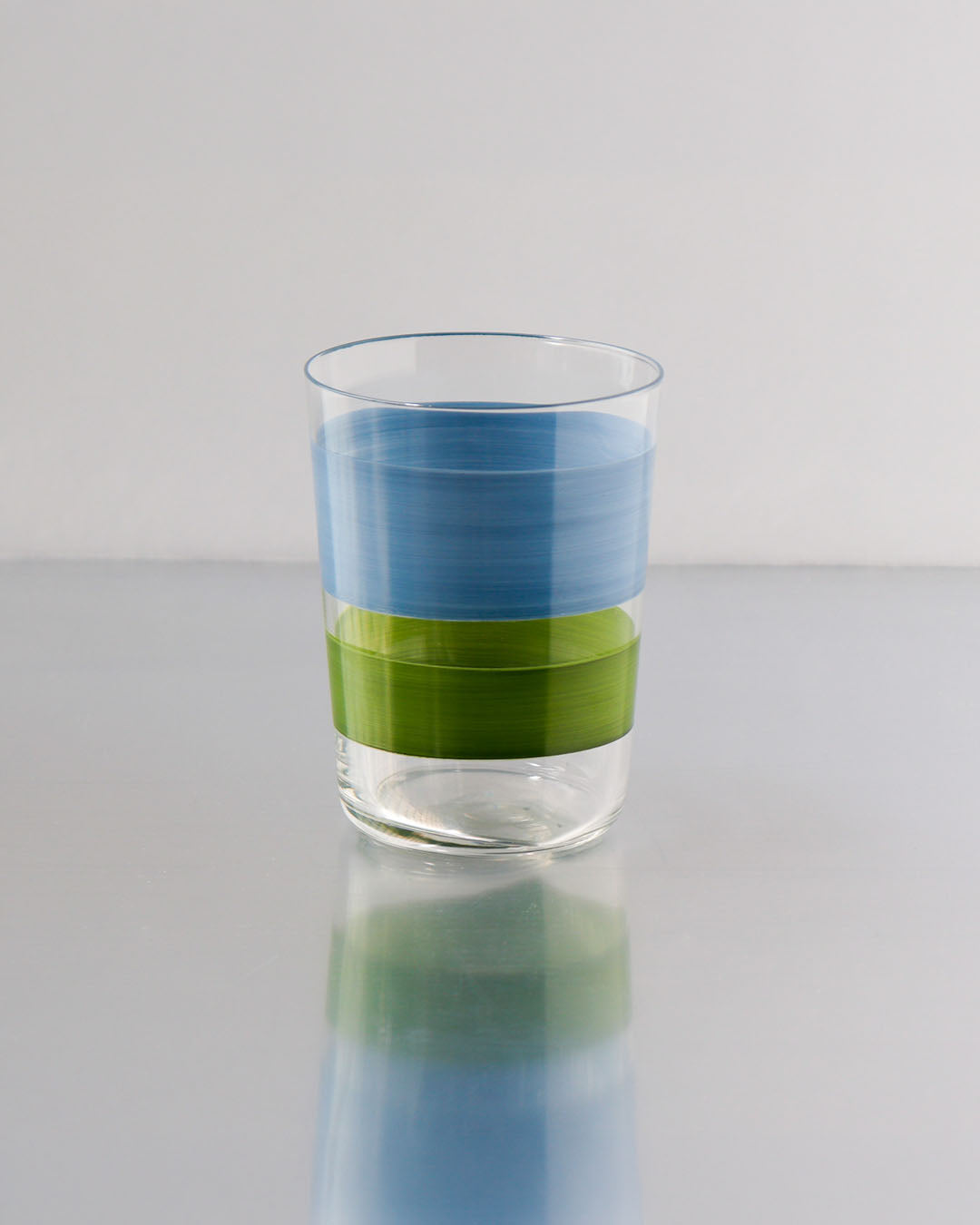 Portofino Bicolor Tumblers · glassware hand-painted in several colours · Los Vasos de Agua Clara